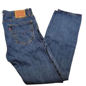 Levi's 505 Mens Jeans Blue 34x34 Straight Leg‎ Classic Fit Denim